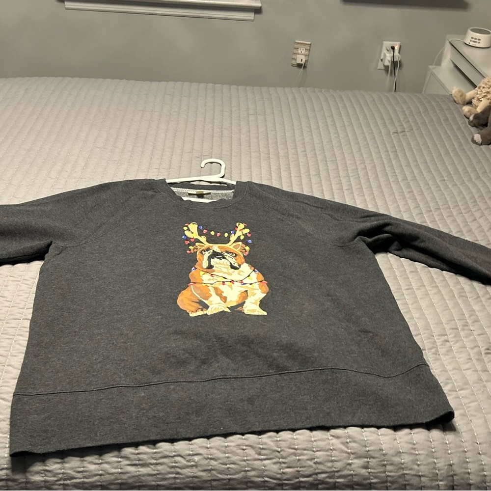 Style & Co. Gray Bulldog Sweatshirt